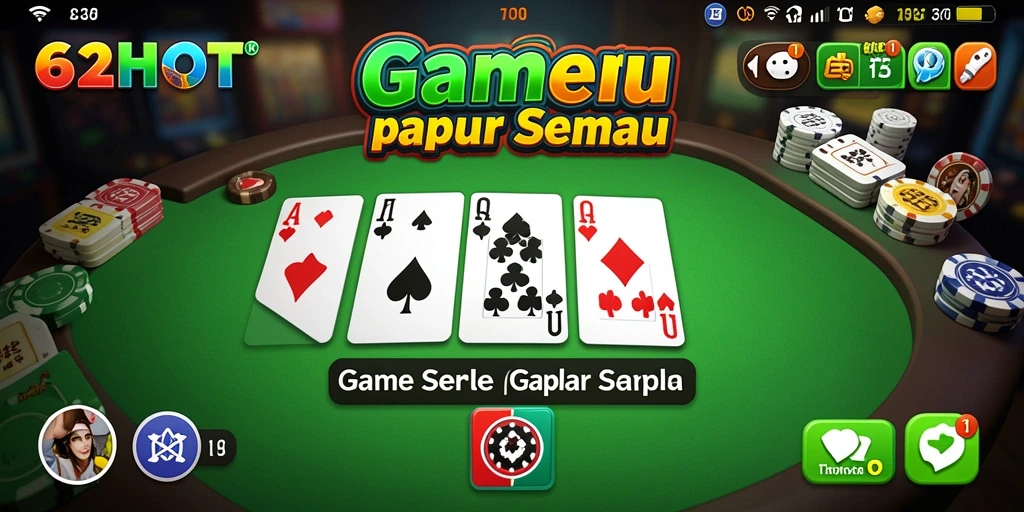 Screenshot gameplay seru Gaple di aplikasi 62HOT.