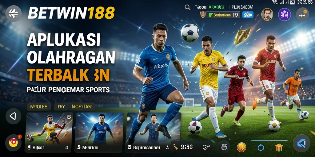Screenshot utama BETWIN188 menampilkan fitur taruhan olahraga yang menarik.