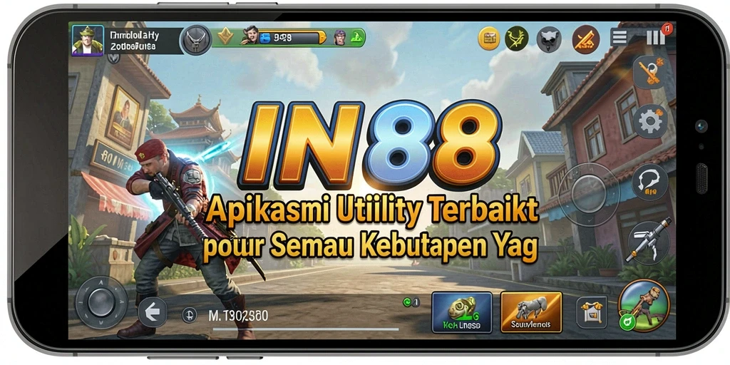 Screenshot utama IN88 menunjukkan fitur-fitur Utility yang mudah digunakan.