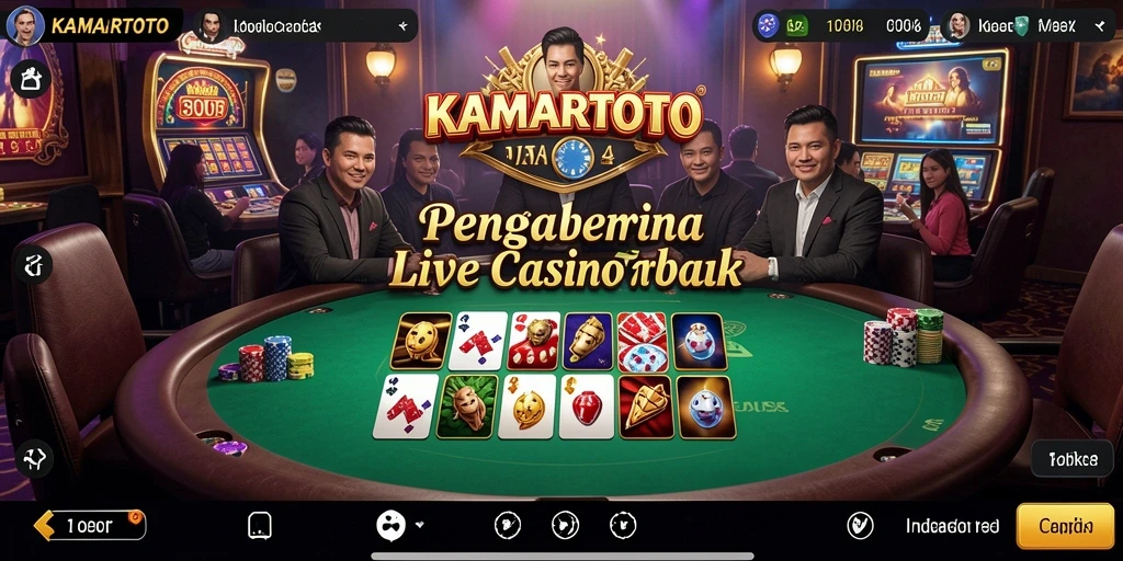Tampilan gameplay yang mendebarkan dalam aplikasi Live Casino KAMARTOTO.