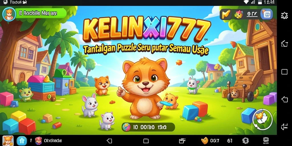 Tampilan gameplay KELINCI777 yang penuh warna dan menantang.