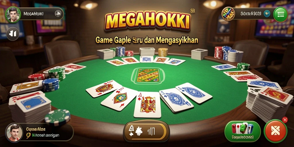 Tampilan gameplay MEGAHOKI yang seru dan menantang.
