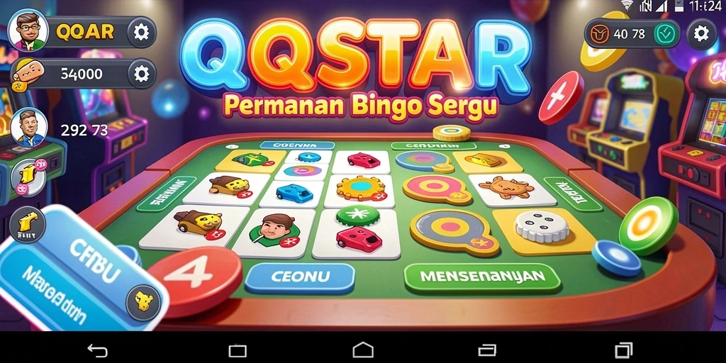 Tampilan gameplay Bingo yang seru di QQSTAR.