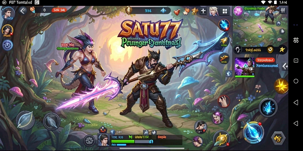 Tampilan gameplay SATU77 yang penuh aksi dan petualangan seru.