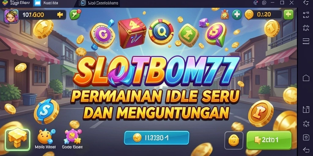 Screenshot utama yang menunjukkan gameplay seru di SLOTBOM77.