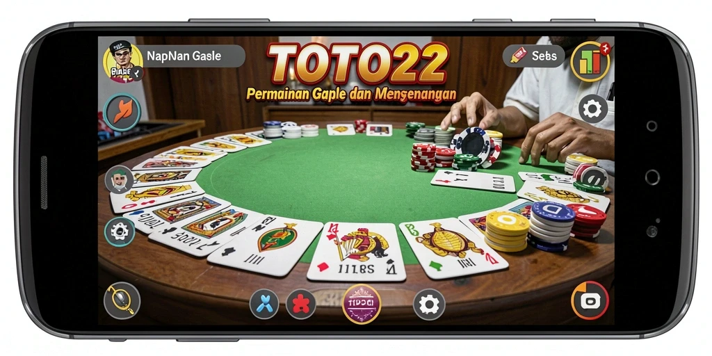 Gameplay seru Gaple di TOTO22 dengan tampilan menarik.