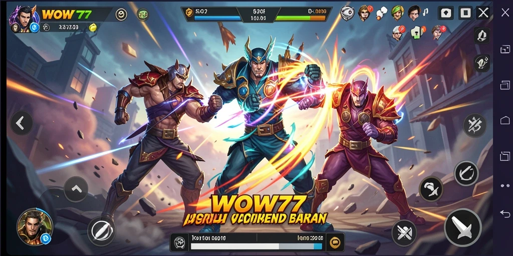 Tangkapan layar WOW77 menunjukkan momen aksi mendebarkan dalam pertempuran.